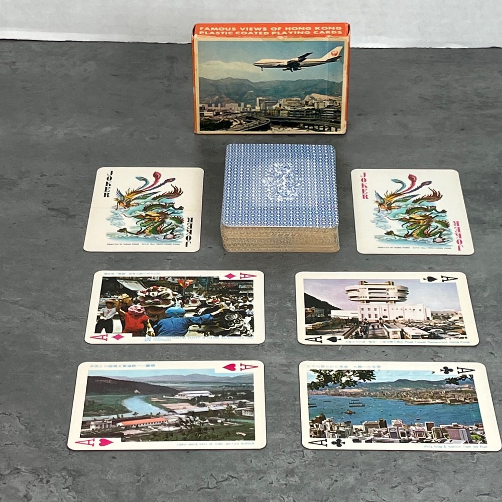 Vintage‎ Hong Kong Playing Cards Famous Views No 101 Travel Souvenir Deck